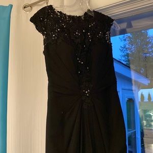 Black beaded gown